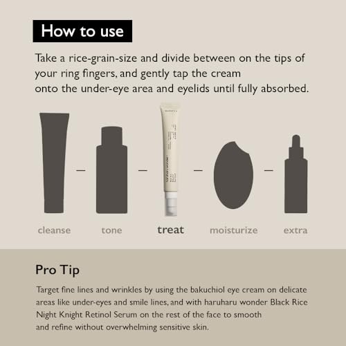 Haruharu Wonder Black Rice Bakuchiol Eye Cream 0.67 fl.oz / 20ml