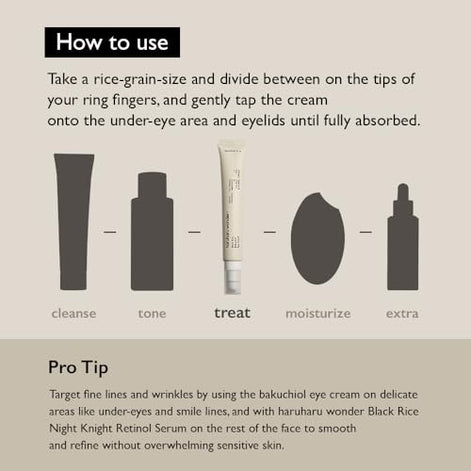 Haruharu Wonder Black Rice Bakuchiol Eye Cream 0.67 fl.oz / 20ml