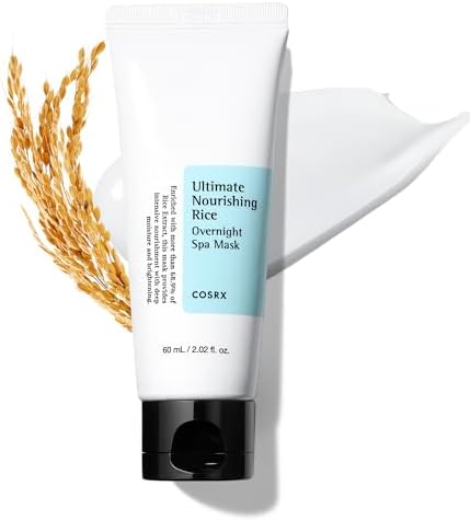 COSRX Ultimate Nourishing Rice Overnight Spa Mask, 60ml | Facial Moisturizer with Rice Extract and Niacinamide