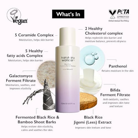 Haruharu Wonder Black Rice Probiotics Barrier Essence 4.05 fl. oz