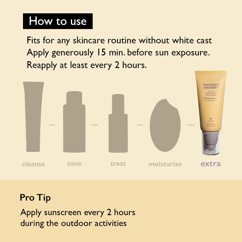 Haruharu Wonder Black Rice Moisture Airyfit Daily Sunscreen 1.69fl.oz