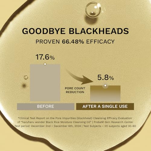 HARUHARU wonder Black Rice Moisture Cleansing Oil, 5.1 fl oz