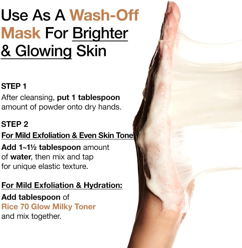 ANUA Rice Enzyme Brightening Cleansing Powder, Fragrance Free, 40g/1.41fl.oz.