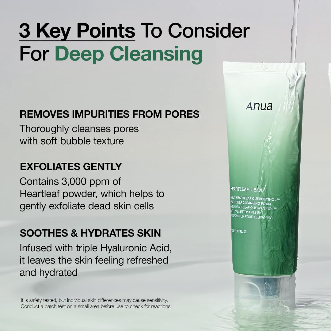 ANUA Heartleaf Quercetinol Pore Deep Cleansing Foam, 150ml/5.07 fl.oz.