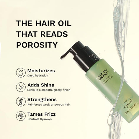 HARUHARU wonder Black Bamboo Frizz-free hair oil, 2.70 fl.oz