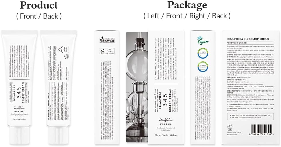 Dr.Althea 345 Relief Cream | Daily Face Moisturize | Soothing Recovery & Moisture with Niacinamide 50ml (Pack of 1)