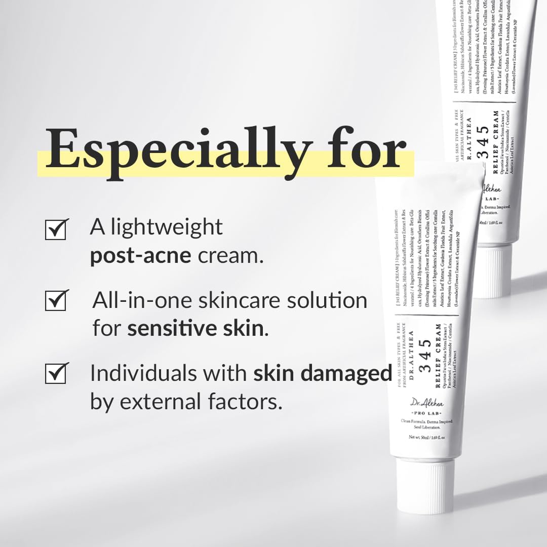 Dr.Althea 345 Relief Cream | Daily Face Moisturize | Soothing Recovery & Moisture with Niacinamide 50ml (Pack of 1)