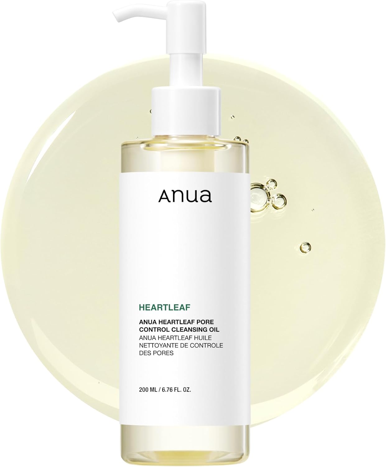 ANUA Heartleaf Pore Control Cleansing Oil, Makeup Blackhead Remover, Original, 200ml/6.76 fl oz