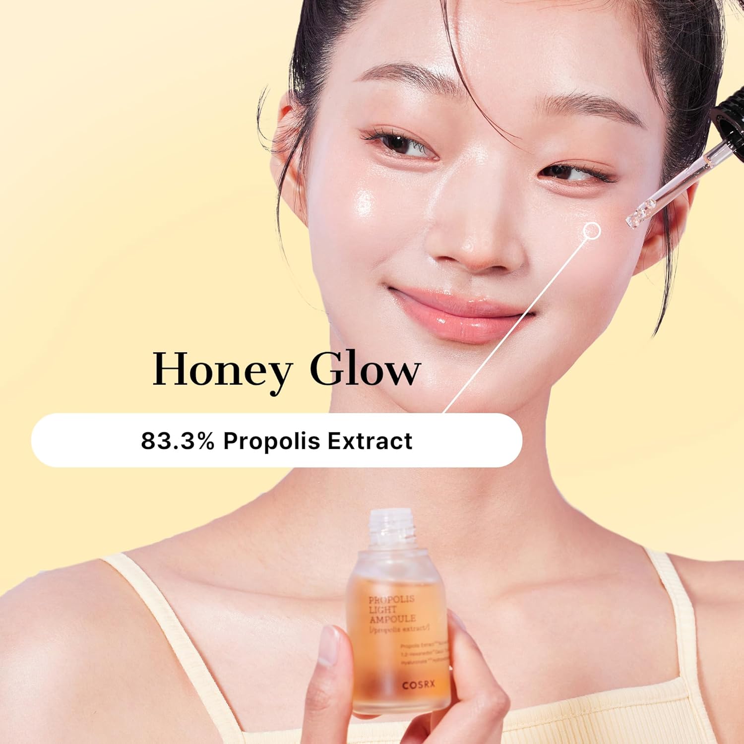 COSRX Full Fit Propolis Ampoule 83% Propolis Extract, Korean Glow Serum for For Face, Moisturising Face Serum for Radiant Healthy Glow and Deep Hydration, Korean Skincare 30ml