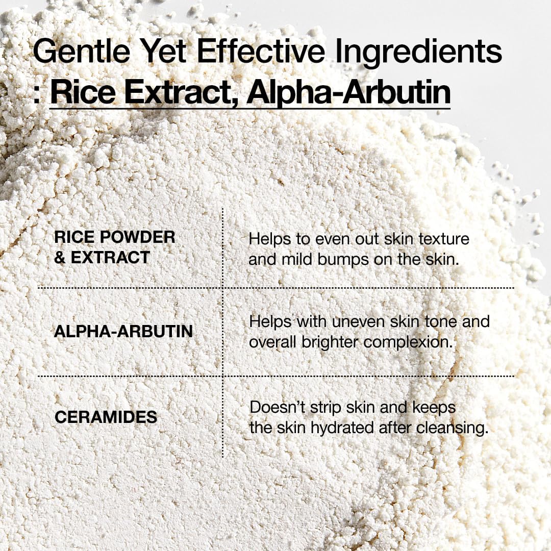 ANUA Rice Enzyme Brightening Cleansing Powder, Fragrance Free, 40g/1.41fl.oz.