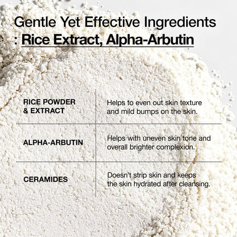 ANUA Rice Enzyme Brightening Cleansing Powder, Fragrance Free, 40g/1.41fl.oz.