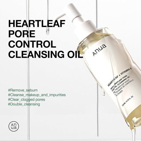 ANUA Heartleaf Pore Control Cleansing Oil, Makeup Blackhead Remover, Original, 200ml/6.76 fl oz