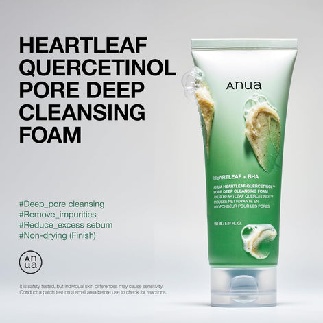 ANUA Heartleaf Quercetinol Pore Deep Cleansing Foam, 150ml/5.07 fl.oz.