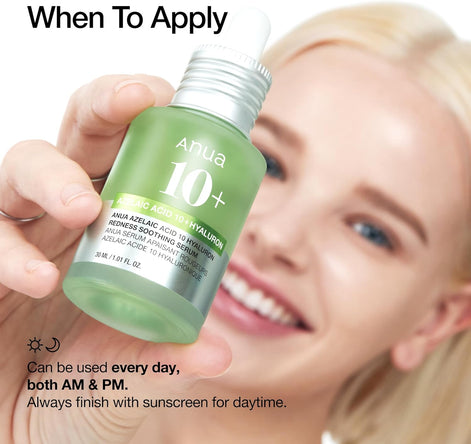 Anua Azelaic Acid 10 Hyaluron Redness Soothing Serum, (30ml/ 1.01 fl oz.)