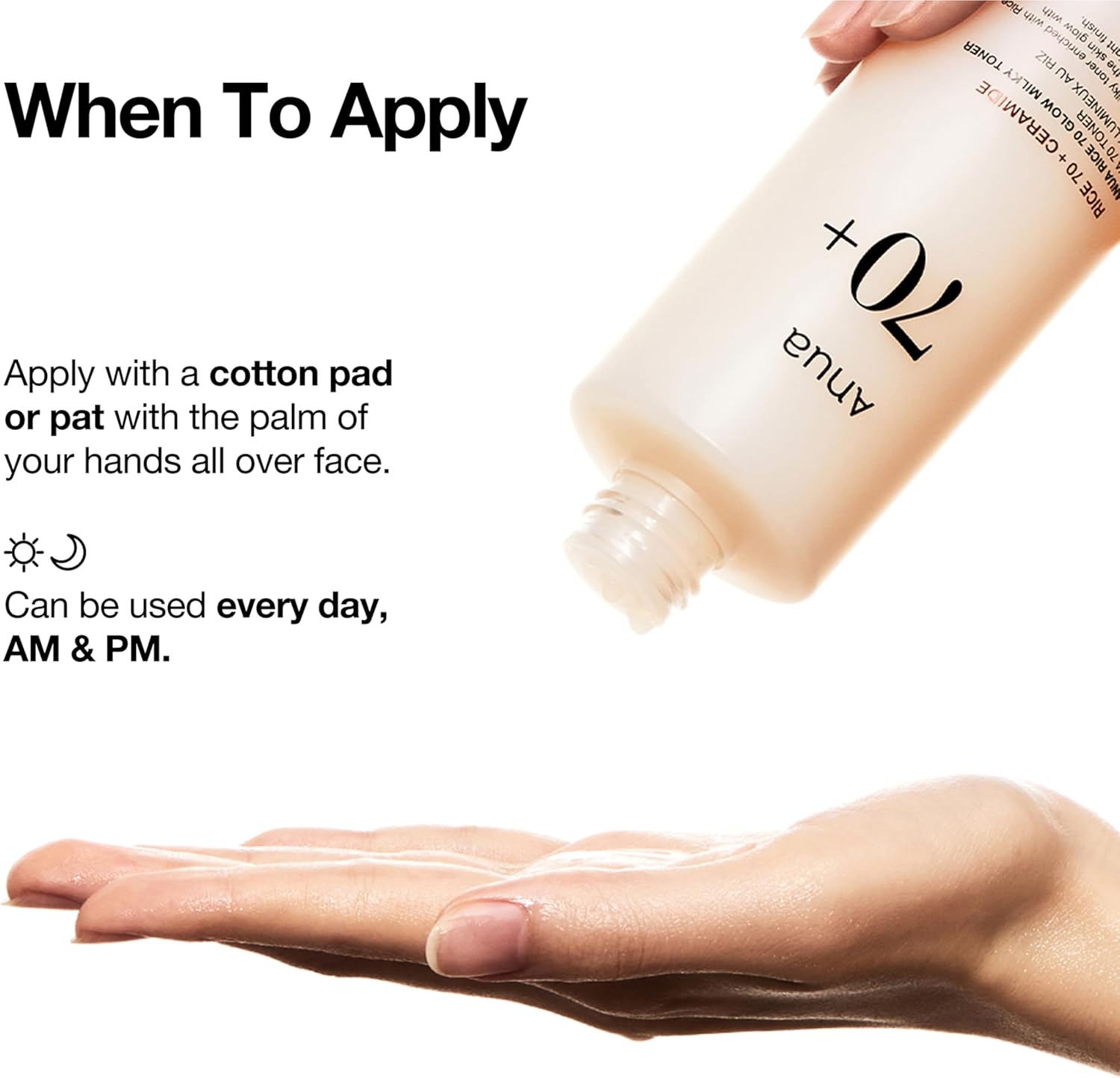 ANUA Rice 70 Glow Milky Toner, for Glass Skin, 250ml/8.45fl.oz.