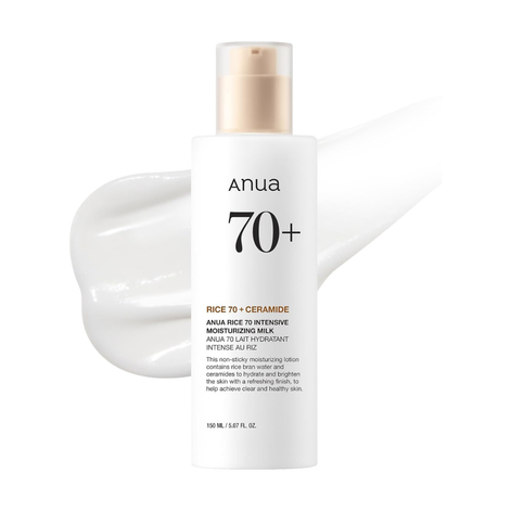 ANUA Rice 70 Intensive Moisturizing Milk, Lotion for Deep Hydration and Nourishing, 150ml/5.07fl.oz.