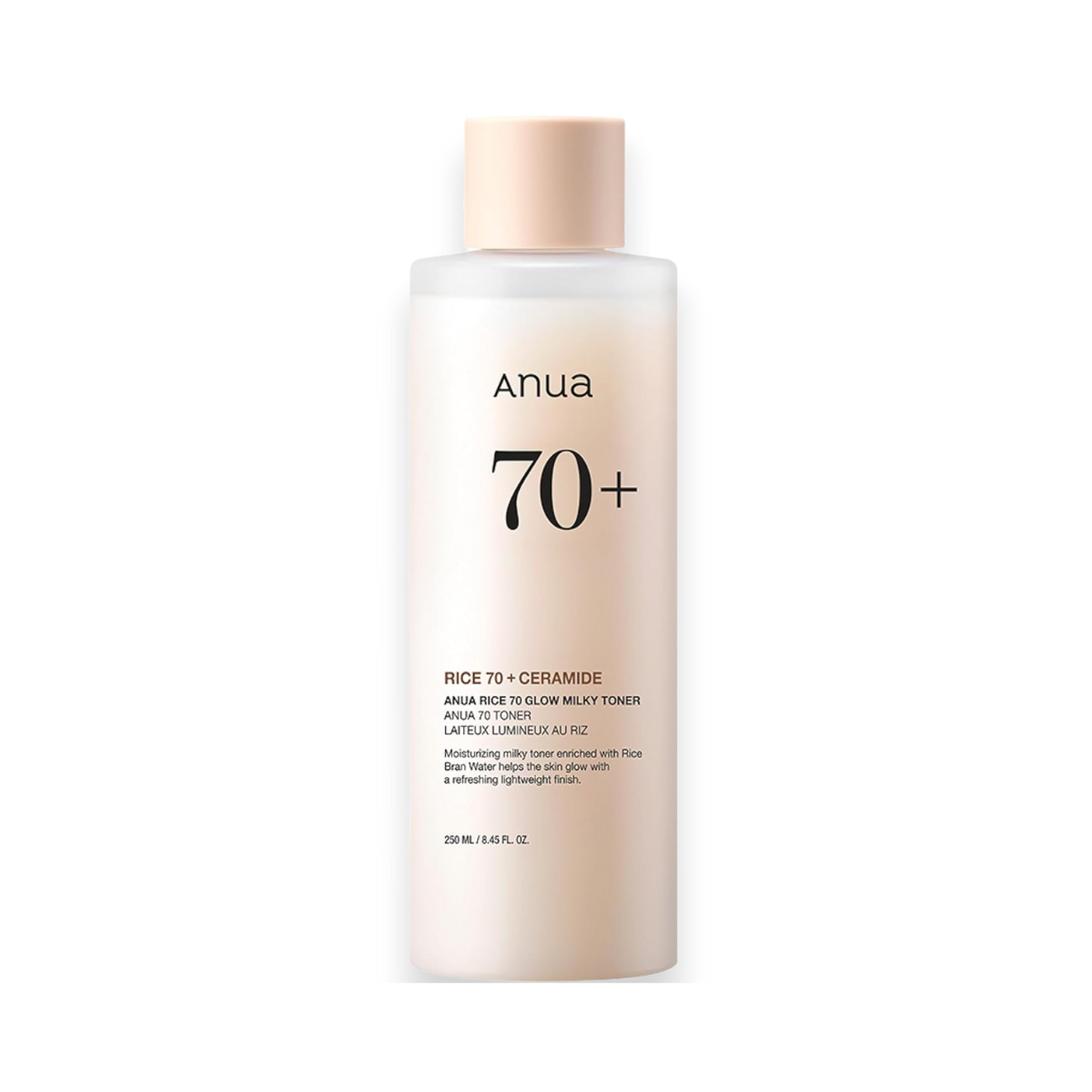 ANUA Rice 70 Glow Milky Toner, for Glass Skin, 250ml/8.45fl.oz.